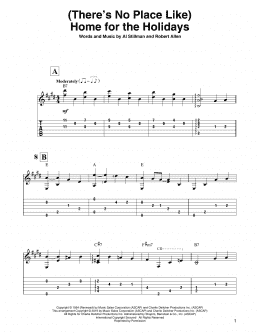 page one of (There's No Place Like) Home For The Holidays (Solo Guitar)