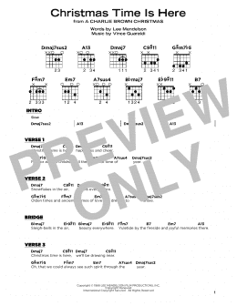 page one of Christmas Time Is Here (Really Easy Guitar)