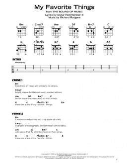 page one of My Favorite Things (Really Easy Guitar)