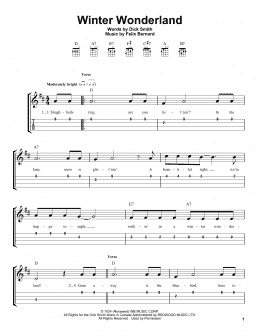 page one of Winter Wonderland (Easy Ukulele Tab)