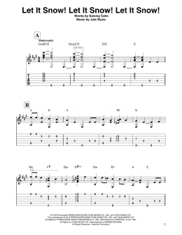 page one of Let It Snow! Let It Snow! Let It Snow! (Solo Guitar)