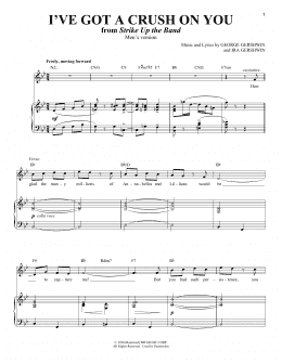 page one of I've Got A Crush On You (Piano & Vocal)