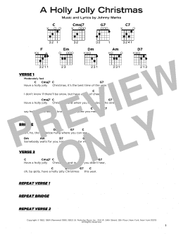 page one of A Holly Jolly Christmas (Really Easy Guitar)