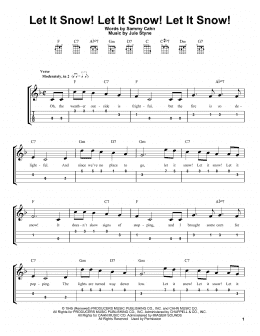 page one of Let It Snow! Let It Snow! Let It Snow! (Easy Ukulele Tab)