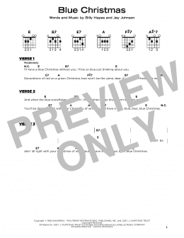 page one of Blue Christmas (Really Easy Guitar)