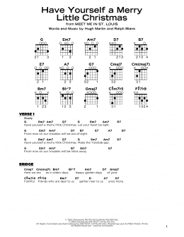 page one of Have Yourself A Merry Little Christmas (Really Easy Guitar)