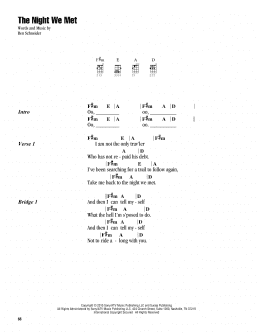 page one of The Night We Met (feat. Phoebe Bridgers) (from 13 Reasons Why) (Ukulele Chords/Lyrics)