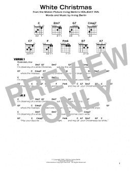 page one of White Christmas (Really Easy Guitar)