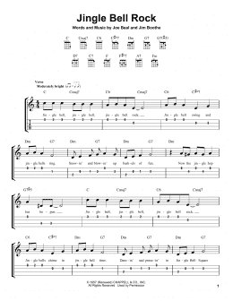 page one of Jingle Bell Rock (Easy Ukulele Tab)