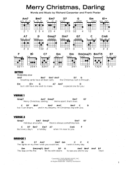 page one of Merry Christmas, Darling (Really Easy Guitar)