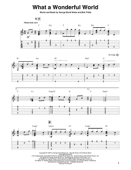 page one of What A Wonderful World (Solo Guitar)