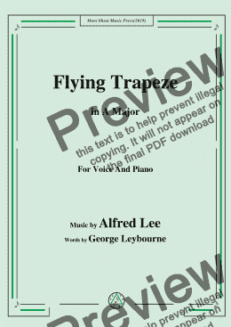 page one of Alfred Lee-Flying Trapeze,in A Major,for Voice and Piano