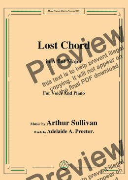 page one of Arthur Sullivan-Lost Chord,in A flat Major,for Voice and Piano