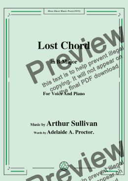 page one of Arthur Sullivan-Lost Chord,in B Major,for Voice and Piano