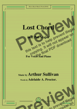 page one of Arthur Sullivan-Lost Chord,in E flat Major,for Voice and Piano