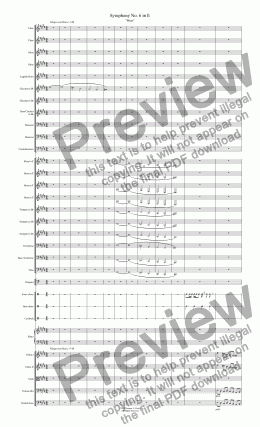 page one of Symphony No. 6 in E