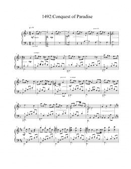 page one of Conquest Of Paradise (Piano Solo)