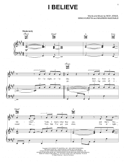 page one of I Believe (Piano, Vocal & Guitar Chords (Right-Hand Melody))