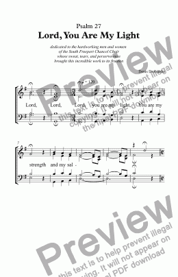 page one of Psalm  27 Lord You Are My Light (Introit)