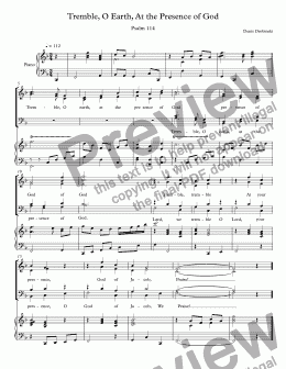 page one of Psalm 114 Tremble, O Earth, At the Presence of God (introit)