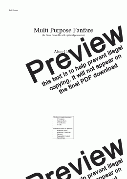 page one of Multi-purpose Fanfare (Brass Ensemble)