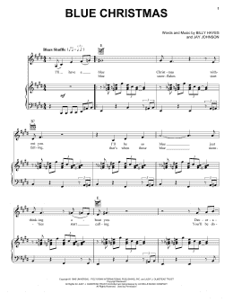 page one of Blue Christmas (Vocal Pro + Piano/Guitar)