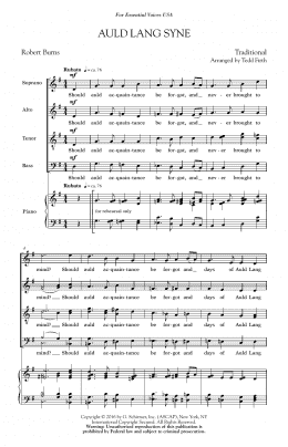 page one of Auld Lang Syne (SATB Choir)