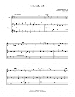 page one of Still, Still, Still (Flute and Piano)