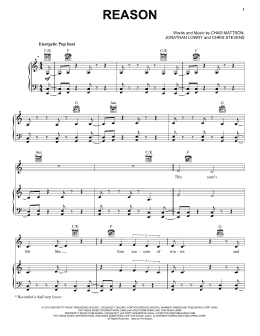 page one of Reason (Piano, Vocal & Guitar Chords (Right-Hand Melody))