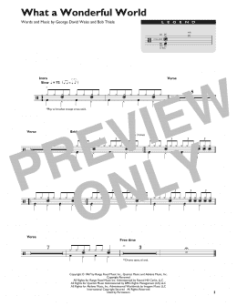 page one of What A Wonderful World (Drum Chart)