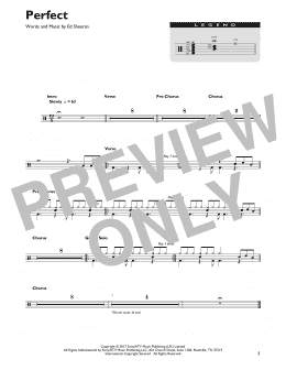 page one of Perfect (Drum Chart)