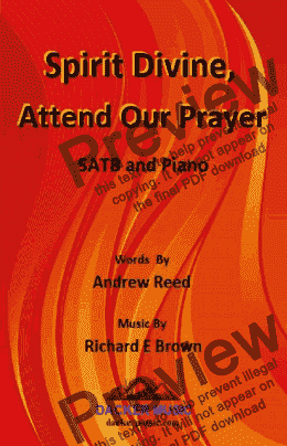 page one of Spirit Divine, Attend Our Prayer - SATB