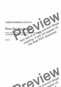 page one of EUDOXIA - Now the day is over [hymn arrangement for SATB a capella]