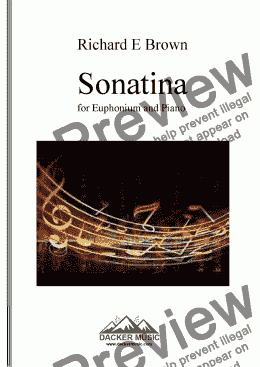 page one of Sonatina for Euphonium and Piano