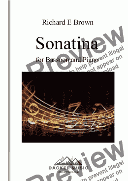 page one of Sonatina for Bassoon and Piano