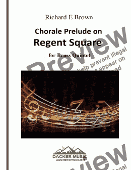 page one of Chorale Prelude on Regent Square - brass quintet