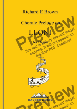 page one of Chorale Prelude on Leoni