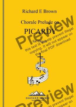 page one of Chorale Prelude on Picardy