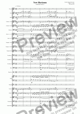 page one of New Horizons (Orchestral Version )