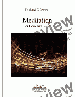 page one of Meditation for Horn and PIano