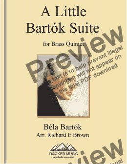 page one of A Little Bartok Suite