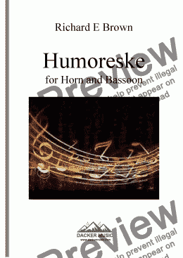 page one of Humoreske for Horn and Bassoon