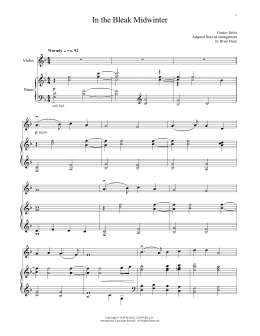 page one of In The Bleak Midwinter (Violin and Piano)