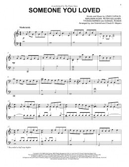 page one of Someone You Loved (Piano Solo)