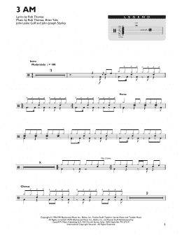 page one of 3 AM (Drum Chart)