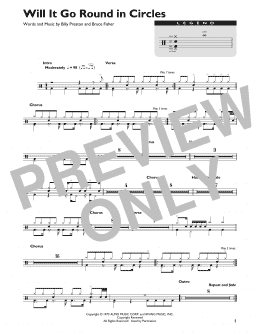 page one of Will It Go Round In Circles (Drum Chart)