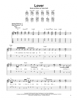 page one of Lover (Easy Guitar Tab)