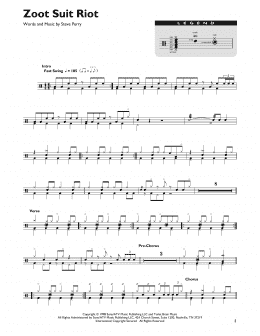 page one of Zoot Suit Riot (Drum Chart)