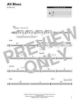 page one of All Blues (Drum Chart)