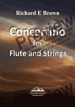 page one of Concertino for Flute and Strings